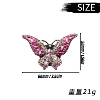 Νέο Car Crystal Rhinestone Butterfly Design Clips Aromatherapy Diffuser Aromatherapy Air Vent Αυτοκίνητο Διακόσμηση εσωτερικού αυτοκινήτου για γυναίκες