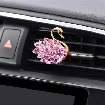 1 KOM. Creative Swan Shape Outlet Vent Clip Luksuzni Diamond Aromatherapy Clip Jednostavan Automatski Difuzor Aroma