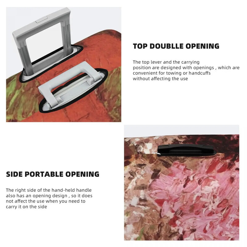 Ceriņi kofera pārsegs brīvdienas Vincents van Gogs praktiski bagāžas piederumi ceļojumu aizsargs