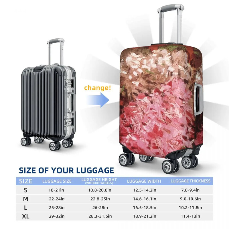 Ceriņi kofera pārsegs brīvdienas Vincents van Gogs praktiski bagāžas piederumi ceļojumu aizsargs