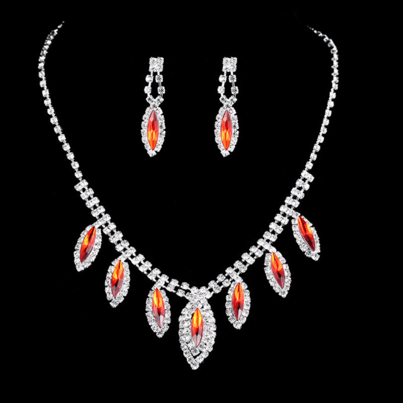 Banchet universal transfrontalier, bijuterii de mireasă, lanț de unghii, strasuri, picături acrilice pentru ochi, colier, cercei, set din două piese