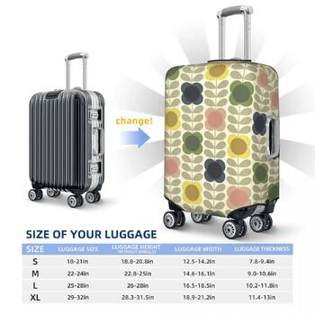 Κάλυμμα βαλίτσας Orla Kiely Flower Print Travel Flight Πρακτικά αξεσουάρ αποσκευών Προστασία