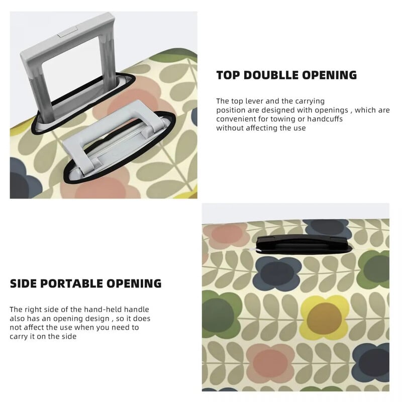 Husa valiză Orla Kiely Imprimare cu flori Călătorie Zbor Accesorii bagaje practice Protecție