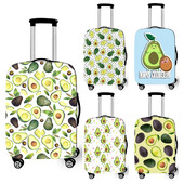 Husă pentru bagaje cu imprimare cu fructe sănătoase și avocado Accesorii de călătorie Huse elastice pentru cărucior Huse de protecție pentru valiză de praf