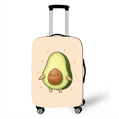 Husă pentru bagaje cu imprimare cu fructe sănătoase și avocado Accesorii de călătorie Huse elastice pentru cărucior Huse de protecție pentru valiză de praf