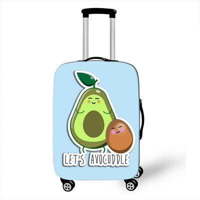 Husă pentru bagaje cu imprimare cu fructe sănătoase și avocado Accesorii de călătorie Huse elastice pentru cărucior Huse de protecție pentru valiză de praf