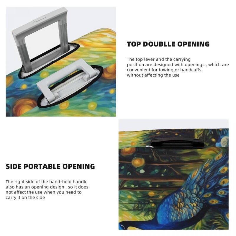 Šarena navlaka za paunov kovčeg Praznik Zvjezdana noć Zabavna prtljaga Zaštita za putovanja