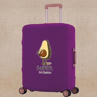 Ceļojumu bagāžas pārsega aizsargs čemodāna soma Elastīgie putekļu pārsegi avokado drukas ratiņiem, bagāžnieka futrālis, kas piemērots 18-28 collām