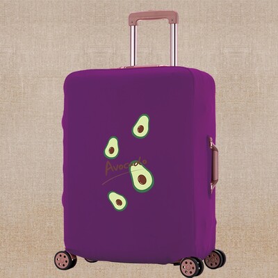Ceļojumu bagāžas pārsega aizsargs čemodāna soma Elastīgie putekļu pārsegi avokado drukas ratiņiem, bagāžnieka futrālis, kas piemērots 18-28 collām
