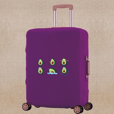 Ceļojumu bagāžas pārsega aizsargs čemodāna soma Elastīgie putekļu pārsegi avokado drukas ratiņiem, bagāžnieka futrālis, kas piemērots 18-28 collām