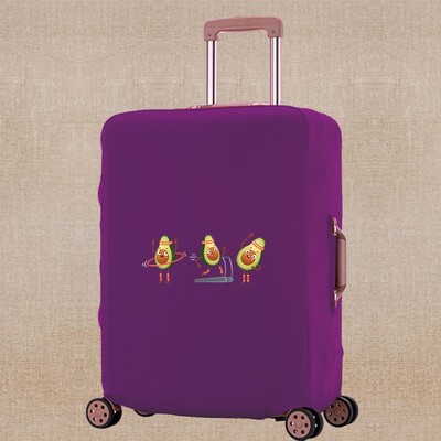 Ceļojumu bagāžas pārsega aizsargs čemodāna soma Elastīgie putekļu pārsegi avokado drukas ratiņiem, bagāžnieka futrālis, kas piemērots 18-28 collām