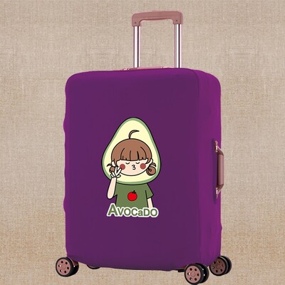 Ceļojumu bagāžas pārsega aizsargs čemodāna soma Elastīgie putekļu pārsegi avokado drukas ratiņiem, bagāžnieka futrālis, kas piemērots 18-28 collām