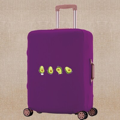 Ceļojumu bagāžas pārsega aizsargs čemodāna soma Elastīgie putekļu pārsegi avokado drukas ratiņiem, bagāžnieka futrālis, kas piemērots 18-28 collām