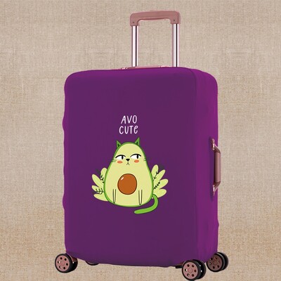 Ceļojumu bagāžas pārsega aizsargs čemodāna soma Elastīgie putekļu pārsegi avokado drukas ratiņiem, bagāžnieka futrālis, kas piemērots 18-28 collām