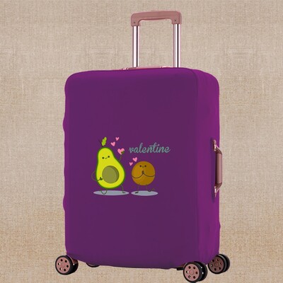 Ceļojumu bagāžas pārsega aizsargs čemodāna soma Elastīgie putekļu pārsegi avokado drukas ratiņiem, bagāžnieka futrālis, kas piemērots 18-28 collām
