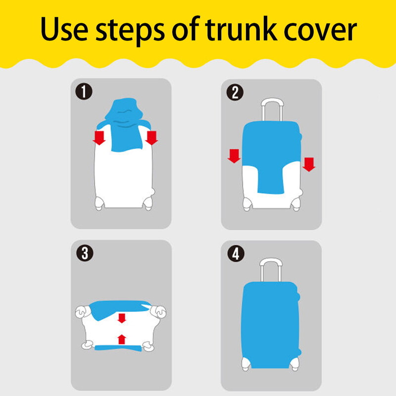 Ceļojumu bagāžas pārsega aizsargs čemodāna soma Elastīgie putekļu pārsegi avokado drukas ratiņiem, bagāžnieka futrālis, kas piemērots 18-28 collām