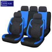 AUTO PLUS Universal Diamond Lattice Poliester Albastru 4buc/9buc Set Huse Scaun Auto de Curse Accesorii Protectie Scaune Interior