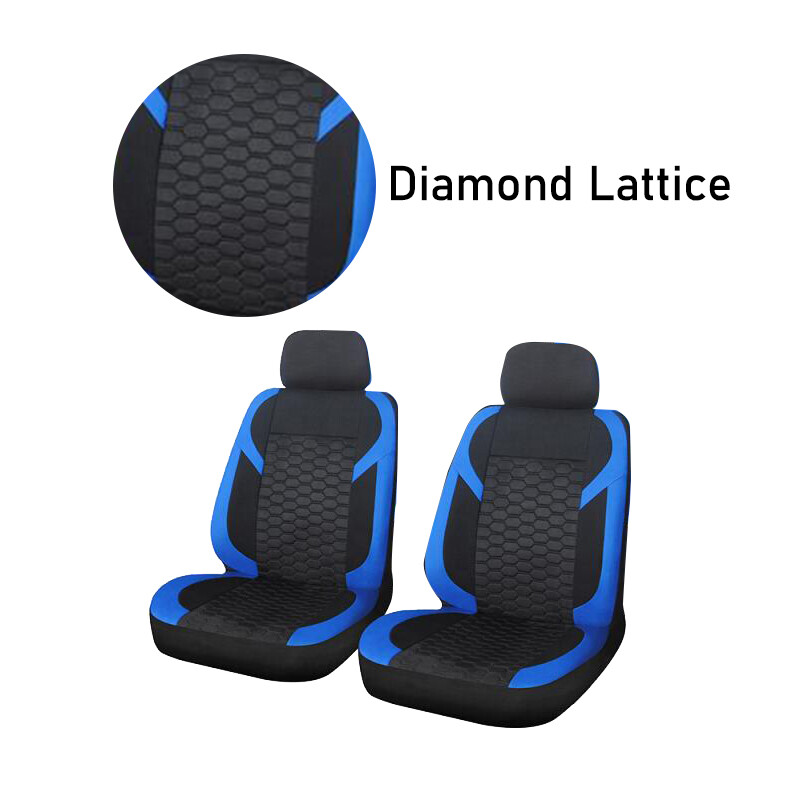 AUTO PLUS Universal Diamond Lattice Poliester Albastru 4buc/9buc Set Huse Scaun Auto de Curse Accesorii Protectie Scaune Interior
