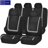Set complet husă scaun auto din material poliester universal, respirabil, lavabil, potrivit pentru mașină, camion, furgonetă, suv, accesorii pentru mașină, interior