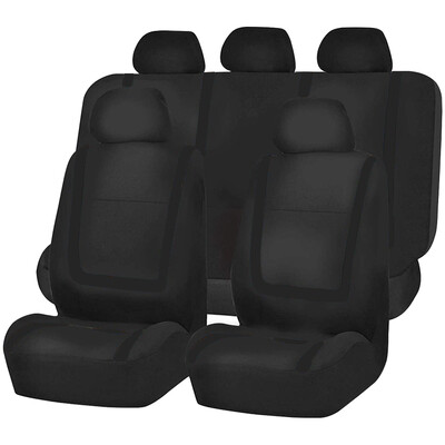 Set complet husă scaun auto din material poliester universal, respirabil, lavabil, potrivit pentru mașină, camion, furgonetă, suv, accesorii pentru mașină, interior