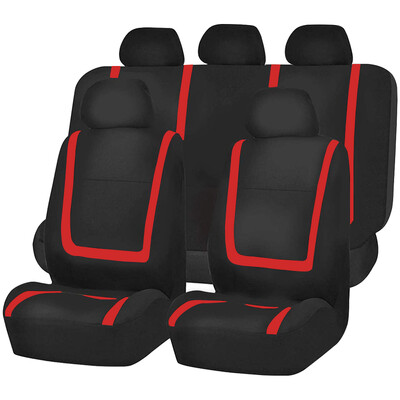 Set complet husă scaun auto din material poliester universal, respirabil, lavabil, potrivit pentru mașină, camion, furgonetă, suv, accesorii pentru mașină, interior