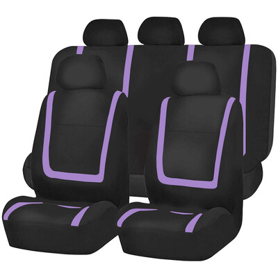 Set complet husă scaun auto din material poliester universal, respirabil, lavabil, potrivit pentru mașină, camion, furgonetă, suv, accesorii pentru mașină, interior