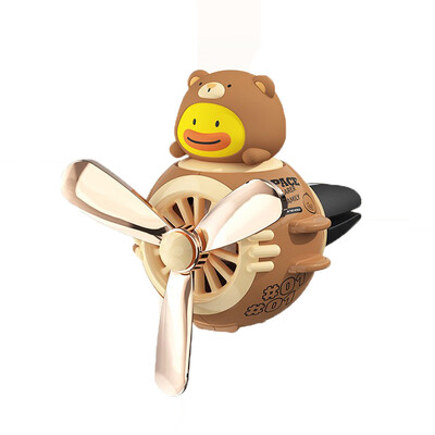 Odorizant auto Urs pilot Accesorii auto Difuzor de parfum interior Dispozitiv de ieșire cu elice rotative Design magnetic de parfum