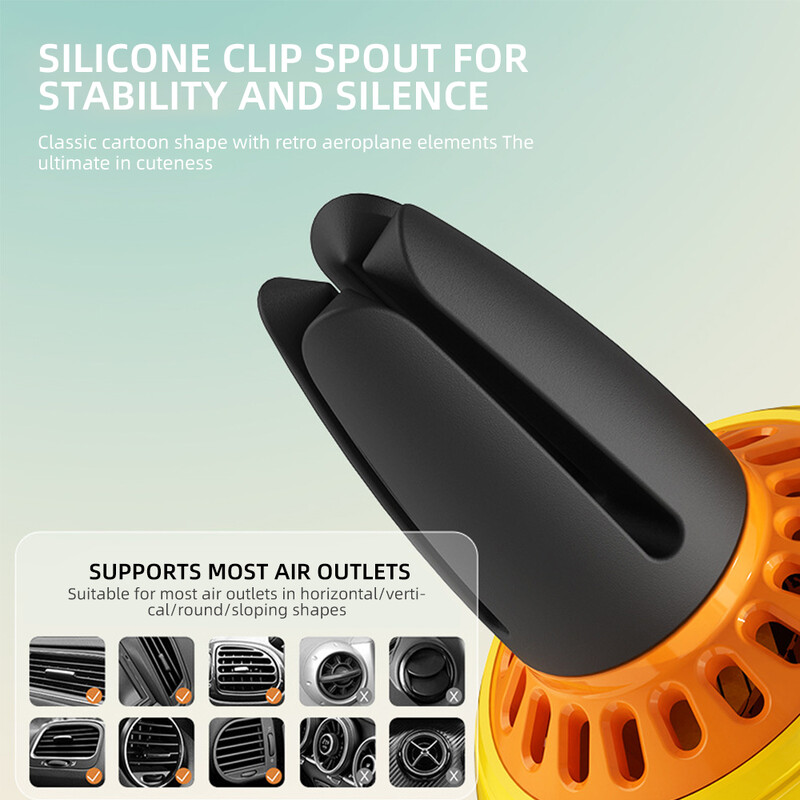 Odorizant auto Urs pilot Accesorii auto Difuzor de parfum interior Dispozitiv de ieșire cu elice rotative Design magnetic de parfum