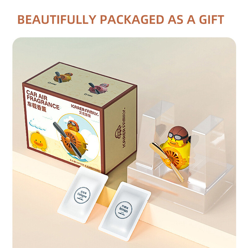 Odorizant auto Urs pilot Accesorii auto Difuzor de parfum interior Dispozitiv de ieșire cu elice rotative Design magnetic de parfum