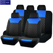 Huse pentru scaune de mașină, cu linie dublă, broderie, îmbinare matlasată, dimensiune universală, potrivită pentru majoritatea huselor de scaun din material poliester auto pentru mașină