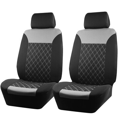 Huse pentru scaune de mașină, cu linie dublă, broderie, îmbinare matlasată, dimensiune universală, potrivită pentru majoritatea huselor de scaun din material poliester auto pentru mașină