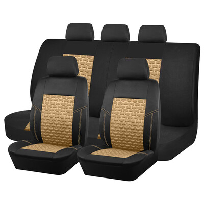 AUTO PLUS Huse scaune auto Textura anvelope Presă Huse scaun din material respirabil pentru mașină 3 Fermoar pentru spătarul banchetei din spate