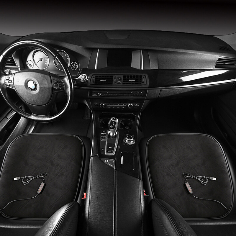 USB 5V 2.1A Pernă pentru scaun pentru încălzire mașină Pernă pentru căldură iarnă Pernă pătrată mică Pernă de încălzire scurtă flocata Pernă de jos