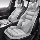 Confortabil Păstrați-vă la căldură Huse pentru scaun auto din pluș Respirabil, anti-alunecare, Covoraș de protecție pentru scaun auto, moale, anti-fouling, Pernă pentru scaun auto