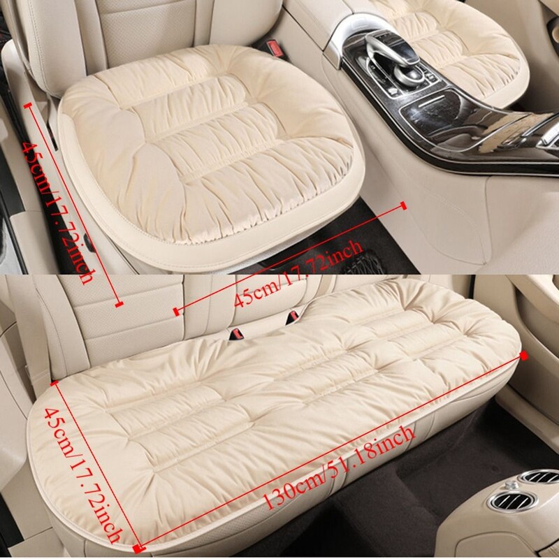 Confortabil Păstrați-vă la căldură Huse pentru scaun auto din pluș Respirabil, anti-alunecare, Covoraș de protecție pentru scaun auto, moale, anti-fouling, Pernă pentru scaun auto