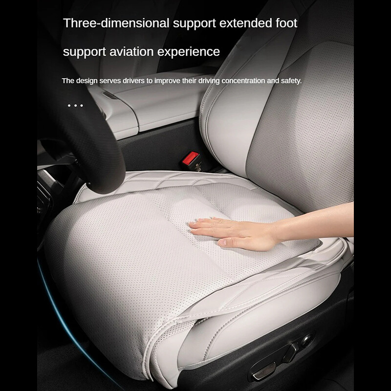 Pentru Benz BMW Audi Husă scaun auto din piele PU pernă anti-alunecare respirabilă accesoriu interior auto universal în patru sezoane