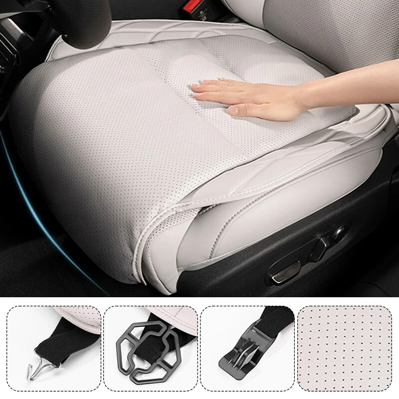 Pentru Benz BMW Audi Husă scaun auto din piele PU pernă anti-alunecare respirabilă accesoriu interior auto universal în patru sezoane