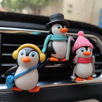 Χαριτωμένο Cartoon Little Penguin Car Freshener Car Outlet Air Conditioning Aromatherapy Diffuser Perfume Auto Εσωτερική διακόσμηση