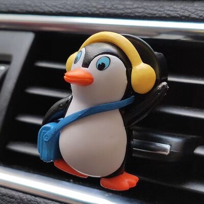 Drăguț din desene animate Little Penguin Odorizant pentru mașină Priză aer condiționat pentru mașină Difuzor de parfum pentru aromaterapie Decorare interioară auto