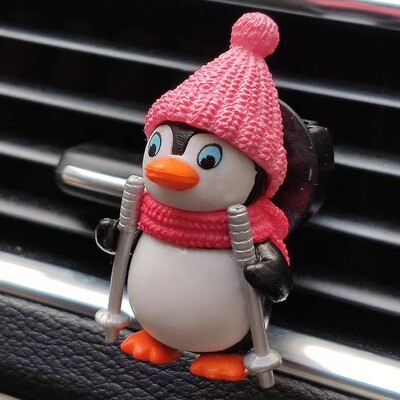 Drăguț din desene animate Little Penguin Odorizant pentru mașină Priză aer condiționat pentru mașină Difuzor de parfum pentru aromaterapie Decorare interioară auto