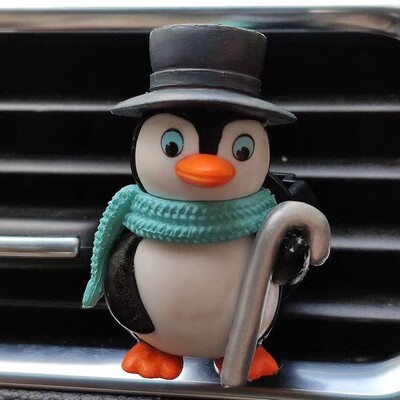 Drăguț din desene animate Little Penguin Odorizant pentru mașină Priză aer condiționat pentru mașină Difuzor de parfum pentru aromaterapie Decorare interioară auto