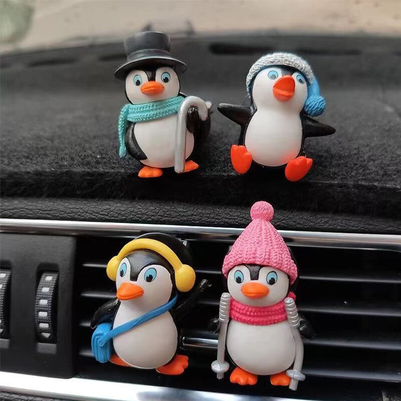 Drăguț din desene animate Little Penguin Odorizant pentru mașină Priză aer condiționat pentru mașină Difuzor de parfum pentru aromaterapie Decorare interioară auto