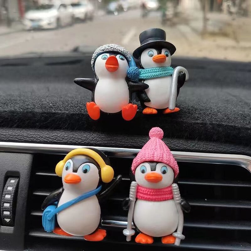 Drăguț din desene animate Little Penguin Odorizant pentru mașină Priză aer condiționat pentru mașină Difuzor de parfum pentru aromaterapie Decorare interioară auto