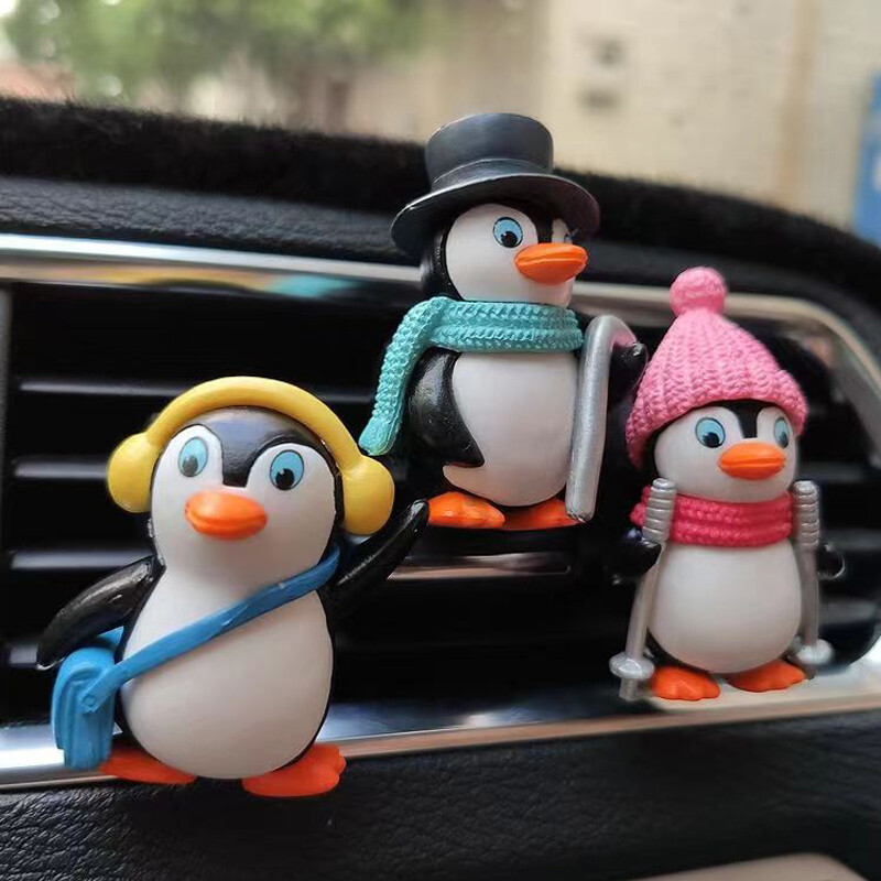 Drăguț din desene animate Little Penguin Odorizant pentru mașină Priză aer condiționat pentru mașină Difuzor de parfum pentru aromaterapie Decorare interioară auto