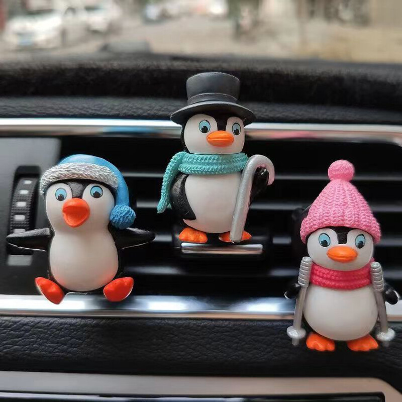 Drăguț din desene animate Little Penguin Odorizant pentru mașină Priză aer condiționat pentru mașină Difuzor de parfum pentru aromaterapie Decorare interioară auto