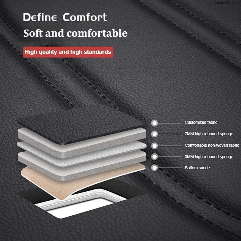 Set Auto Huse pentru scaune auto Semnalizat din piele PU Protector despărțit în față în patru anotimpuri Se potrivește cu majoritatea accesoriilor auto pentru SUV