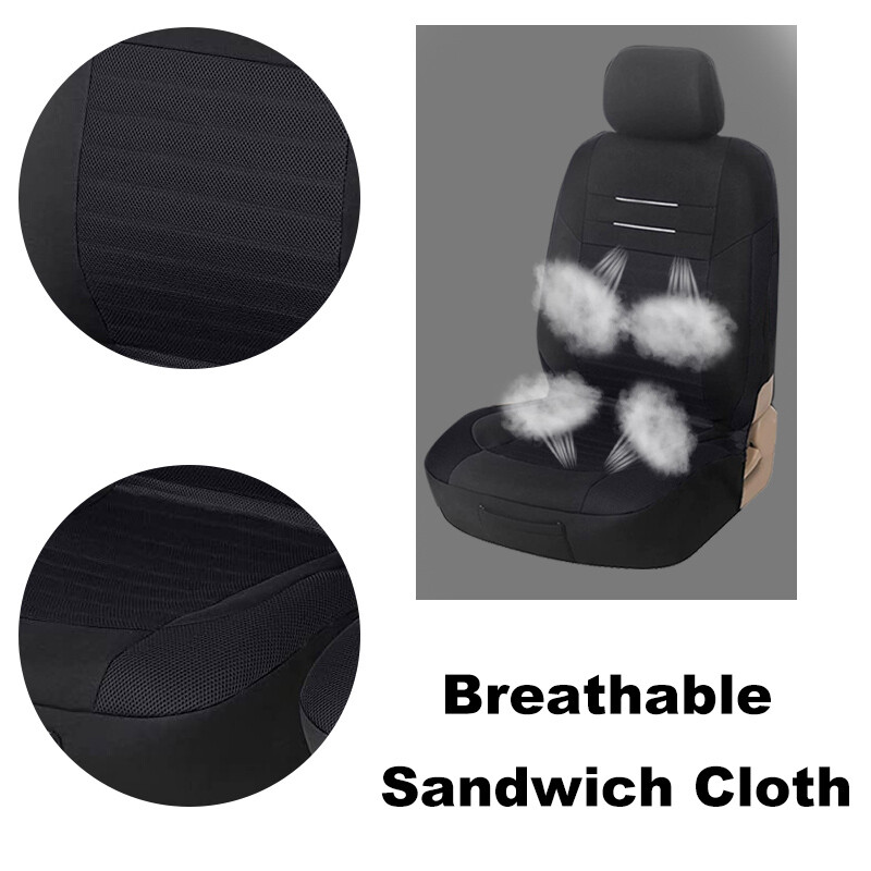Huse universale AUTO PLUS pentru scaune auto cu țesătură din plasă de aer respirabilă, potrivite pentru majoritatea accesoriilor de interior pentru mașini, suv, camion, furgonete