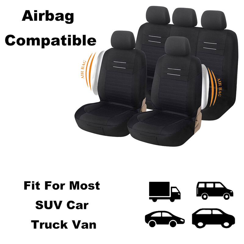 Huse universale AUTO PLUS pentru scaune auto cu țesătură din plasă de aer respirabilă, potrivite pentru majoritatea accesoriilor de interior pentru mașini, suv, camion, furgonete