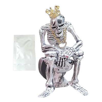 Skeleton Auto gaisa atsvaidzinātājs, Desperate Crown Gold Chain Skull Aromterapijas tabletes Auto difuzors, Clip On Gaisa kondicioniera izeja