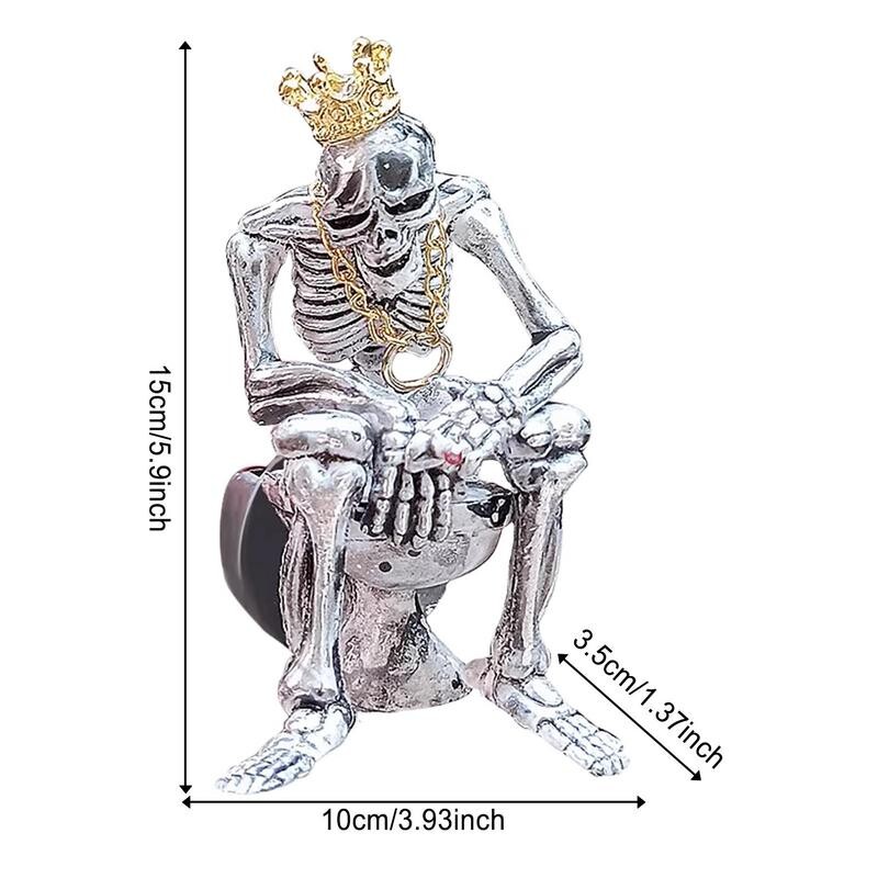 Skeleton Auto gaisa atsvaidzinātājs, Desperate Crown Gold Chain Skull Aromterapijas tabletes Auto difuzors, Clip On Gaisa kondicioniera izeja